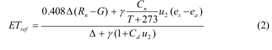 Reference ET Equation