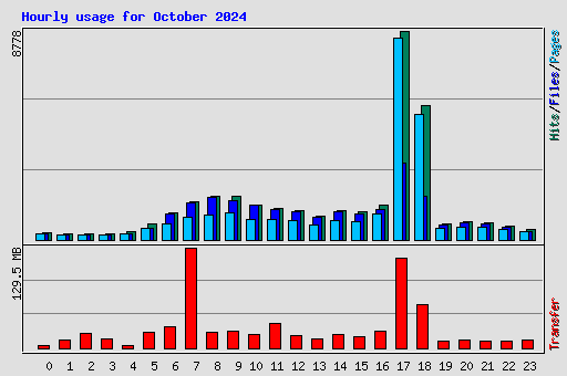Hourly usage for October 2024